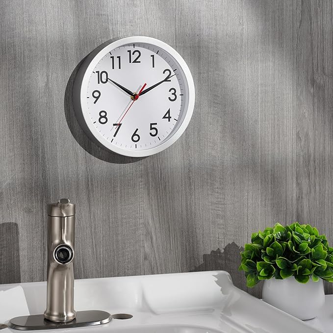 AKCISOT Wall Clock, Modern Small Wall Clocks Battery Operated 8 Inch, Silent - Image 6