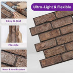 3D Faux Brick Wall Panels Peel and Stick, Small Brick-Look Textured Wall Sticker - Image 7