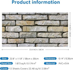 COMSTICKC 3D Stone Wall Panel Peel and Stick, DIY Lightweight PVC Stone Brick - Image 5
