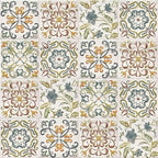Wudnaye Bohemian Wallpaper Peel and Stick Faux Tile Contact Paper 17”×393” Tile by Wudnaye