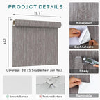 VEELIKE Lustre Brown Grasscloth Wallpaper Textured Woven Wallpaper Peel and - Image 8