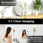 SCWF-GZ 20" Round Mirror Circle Wall Mounted Hanging or Against Wall Metal - Image 5