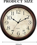 KECYET Wall Clock Battery Operated Vintage Silent Non-Ticking Analog Wall - Image 9
