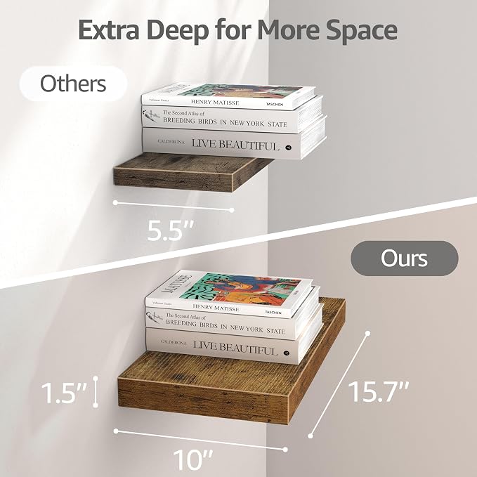 QEEIG 10" Deep Floating Shelves - Image 3