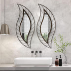 ironsmithn Decorative Wall Mirror, Leaf Design Metal Frame - Image 6