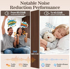 4 Pack Wood Panels for Wall, 94.4" x 12.8" Acoustic Wood Slat Wall Panel for - Image 4