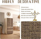 Amiya Grasscloth Brown Wallpaper 17.3"x120" Peel and Stick Faux Fabric Linen - Image 5