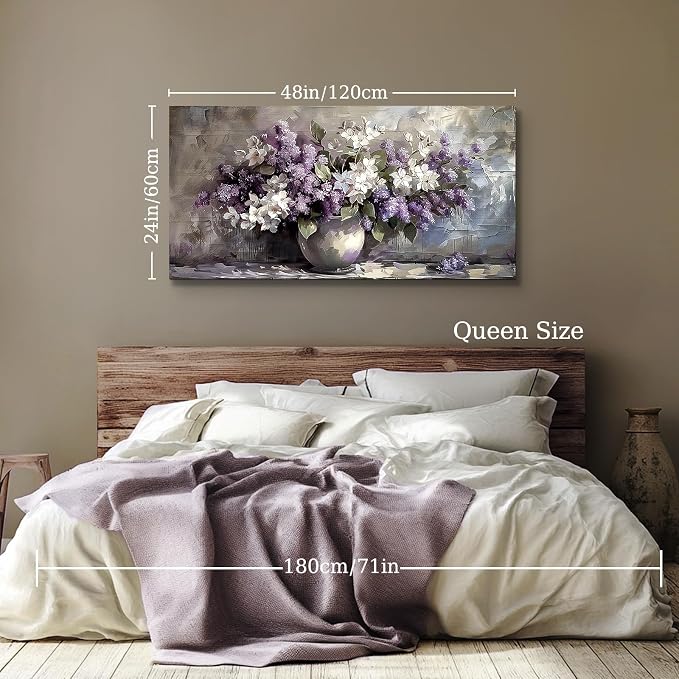SERIMINO Large Wall Art for Living Room, Still Life Flowers Canvas Prints - Image 5