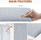 IFNOW Upholstered Wall Mounted Headboard, 3D Soundproof Wall Panels Peel and - Image 2