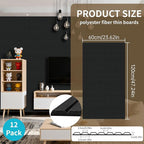 EVERECO 12 Pack Large Acoustic Panels, 47.2×23.6×0.4 inches, Soundproof Panels - Image 3
