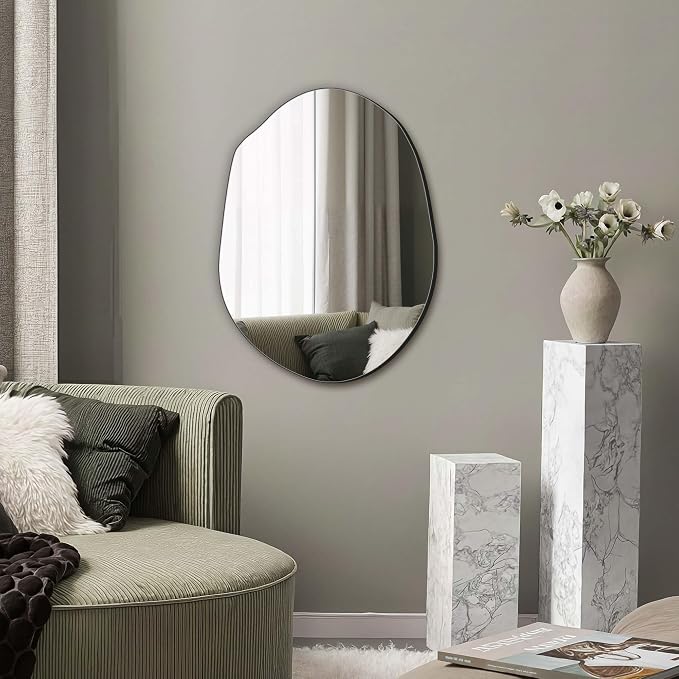 Delma Irregular Wall Mirror, Frameless Decorative Mirror - Image 7