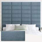 IFNOW Upholstered Wall Mounted Headboard, 3D Soundproof Wall Panels Peel and by IFNOW