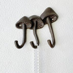 Rustic Mushroom-Shaped Decorative Wall Hook Rack Hangers - Image 4