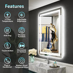 20x28 LED Bathroom Mirror with Lights, Backlit and Front Lit Anti-Fog Lighted - Image 2