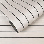 VEELIKE Cream White Oak Wood Slat Wall Panel Peel and Stick 3D Faux Wood Wall by VEELIKE