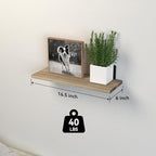 DOLLFIO Floating Shelves, 8 Sets Wall Shelves, Wood Floating Shelves - Image 3