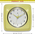 Infinity Instruments Retro Wall Clock – 9-Inch Square, Silent & Non-Ticking – - Image 5