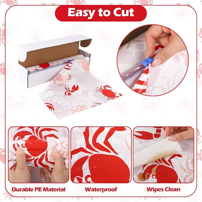 Kochorie 100 Ft x 54 Inch Crab Boil Party Tablecloth Roll - Image 3