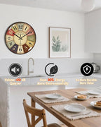 Vintage Wall Clock-12 Retro Rustic Style Quartz Clock, Silent Non-Ticking - Image 7