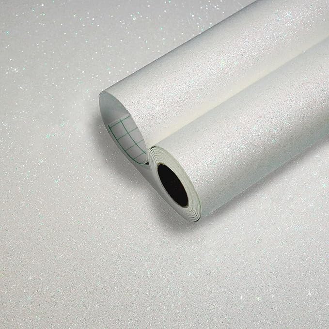 CHIHUT Off White Glitter Wallpaper by CHIHUT