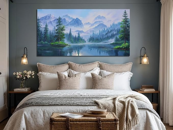 Ardemy Forest Landscape Canvas Painting 58"x29" - Image 4
