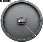Plumeet 12'' Wall Clock, Battery Operated Wall Clocks Silent Non-Ticking Quartz - Image 8