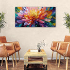 Abstract Lotus Wall Art Zen Wall Decor Large Colorful Lotus Flower Pictures - Image 3