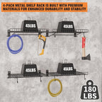 4 Pack Foldable Wall Shelf, Wall Mounted Garage Storage Shelves, Heavy Duty - Image 5