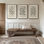 Large Framed Vintage Botanical Wall Art - Image 4