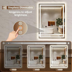 28x36 Inch LED Lighted Bathroom Mirror - Image 3