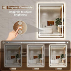 24x32 Inch LED Lighted Bathroom Mirror - Image 3