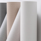 Haimin Fabric Wallpaper Textured Contact Paper White Peel and Stick Faux Linen by HaiminHomeDecorWallpaper