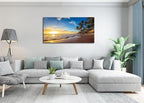 Beach Sunset Large Wall Art Tropical Palm Tree Canvas Paintings Coastal - Image 8
