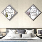 Wocred 2 PCS Square Wall Mirror, Gorgeous Rustic Farmhouse Accent Mirror - Image 6