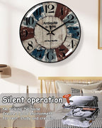 Decorative Wall Clocks Batterys Operated, Retro Wall Clock - Image 2