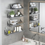 YGEOMER Floating Shelves for Wall, Different Sizes Gray Wall Shelves for Living - Image 7