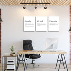 Hustle Grind Execute, Inspirational Wall Decor Art - Image 2