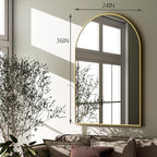 HARRITPURE Arched Wall Mirror – 24"x36" Arch Bathroom Mirror, Living Room Home - Image 6