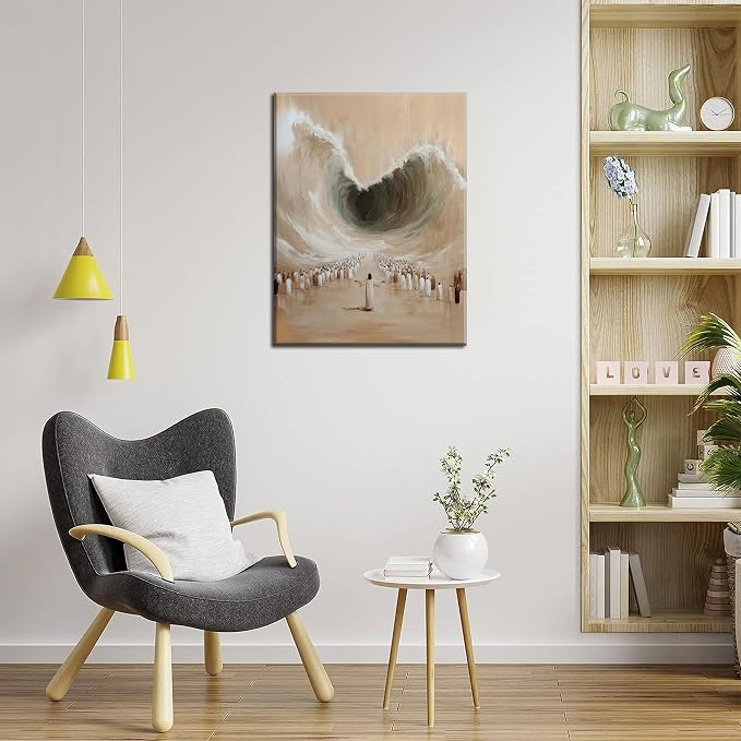 Moses Parting the Red Sea Canvas Wall Art Modern Christian Bible Stories Wall - Image 8
