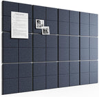 Bumusty Large Felt Bulletin Board, 30 Push Pins, 70 Adhesive Tabs by BUMUSTY