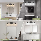 Unicozin Modern Bathroom Light Fixtures, 4 Light Vanity Lights Over Mirror - Image 9