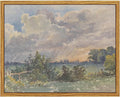 InSimSea Framed Canvas Wall Art, Vintage Landscape Art by InSimSeaArt