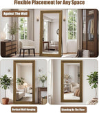 Full Length Mirror 71"x30", Large Solid Wood Frame Floor Mirror, Leaning Floor - Image 4
