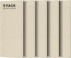 5 Pack Acoustic Panels, 47.2 x 23.6 x 0.35 Inch Sound Proof Panels by TO-TH