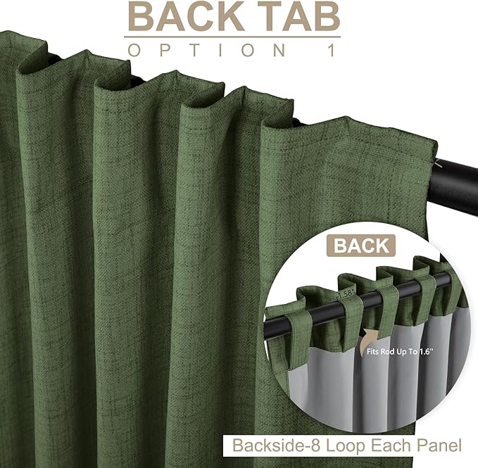 100% Blackout Shield Linen Blackout Curtains - Image 4