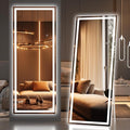 Hasipu Full Length Mirror with Lights, Full Body Dressing Hanging Mounted Mirror by Whatssuitableisthebest