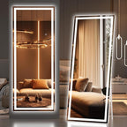 Hasipu Full Length Mirror with Lights, Full Body Dressing Hanging Mounted Mirror by Whatssuitableisthebest