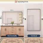 Keonjinn Black Bathroom Mirrors - Image 8