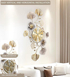 Clocks for Living Room, Large Wall Clock, 3D Silent Wall Clock, Retro Metal - Image 4