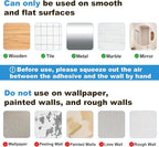 Adhesive Shower Caddy, 2 Pack Acrylic Bathroom Shelves, No Drill Wall Mount - Image 6